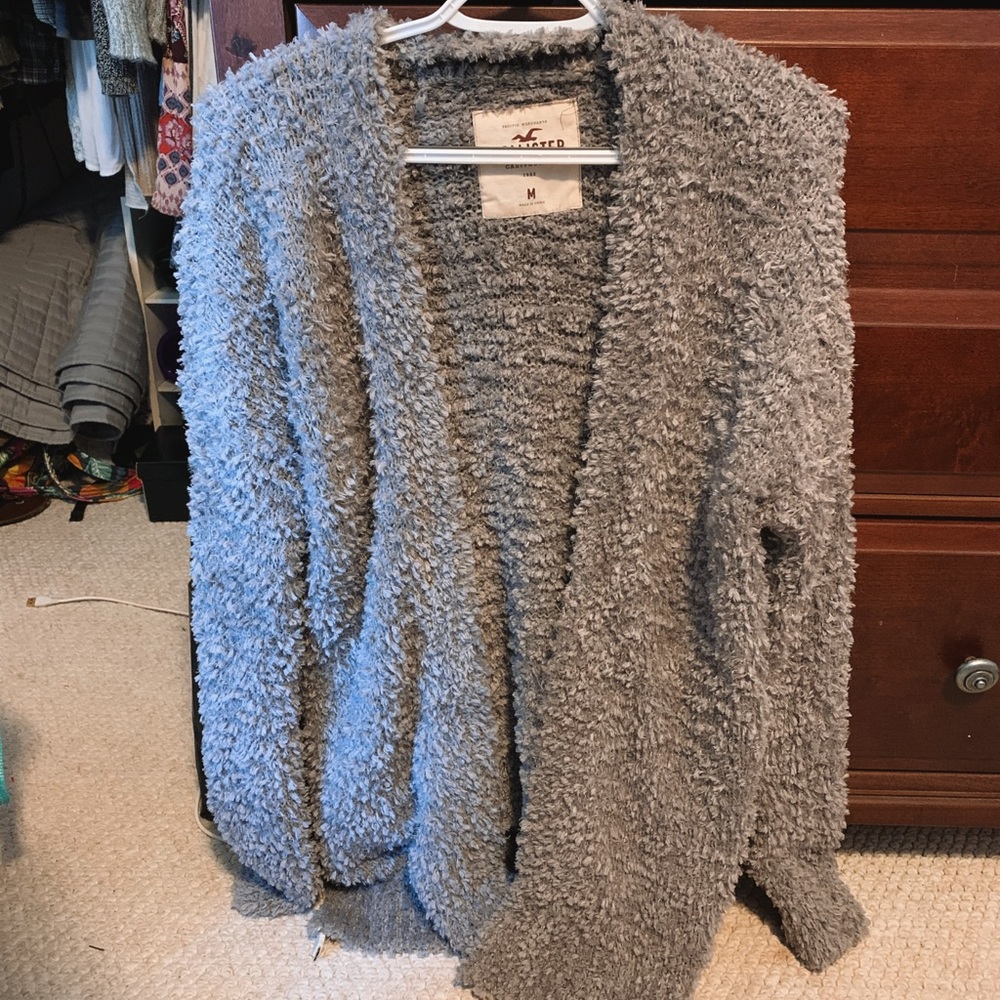 Oversized fuzzy Hollister cardigan